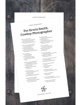 Picture of Southwest Review McMurtry Broadside
