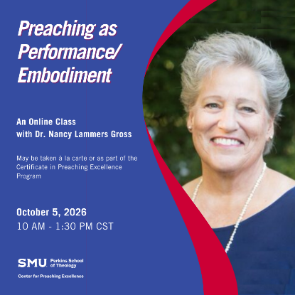 Picture of Certificate in Preaching Excellence Zoom Class: "Preaching as Performance/Embodiment" 